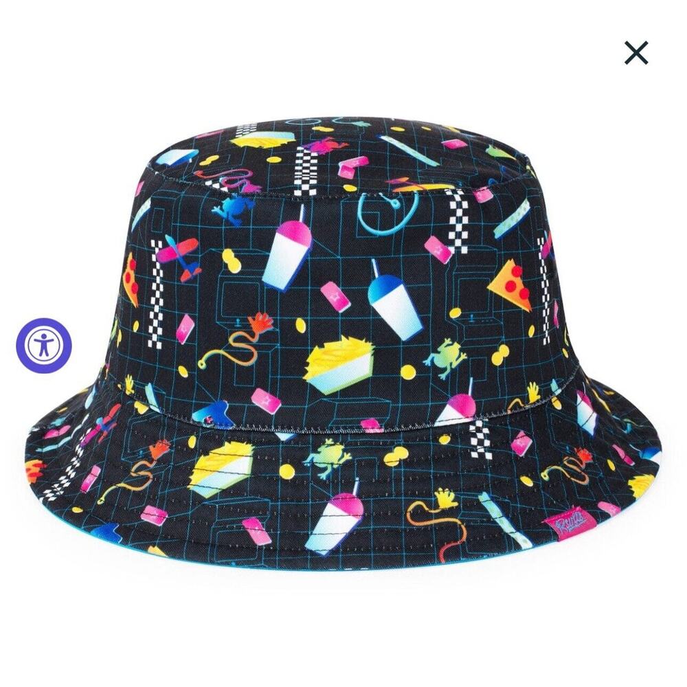 NWT RSVLTS 80s 90s Retro Pack Mall Madness Reversible Bucket Hat